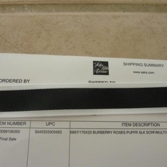 Burberry Multicolor Roses Check Pattern Silk Scarf - Picture 2 of 7